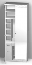 шкаф модена двухдверный зеркальный со встроенным столом Европейская Мебель: https://www.evromebelnn.ru/